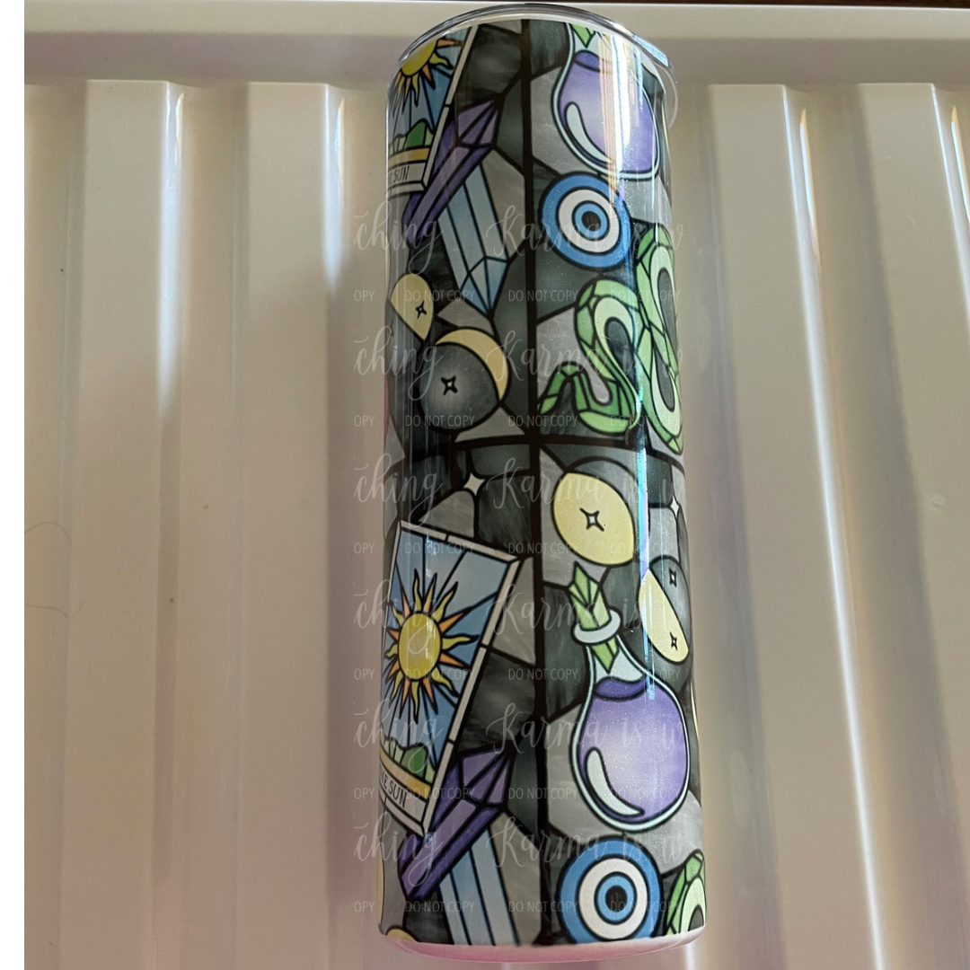 EOYS - 20oz Tumbler Stained Glass Witchy