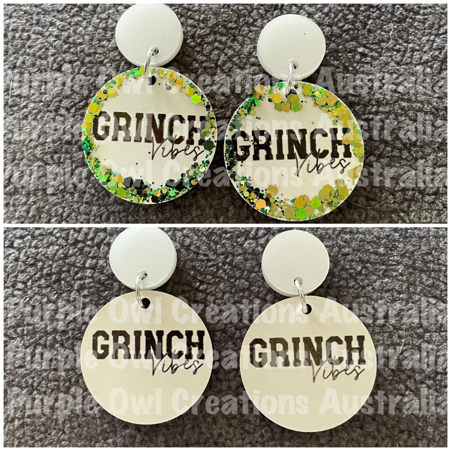Grinch Vibes Dangle Earrings