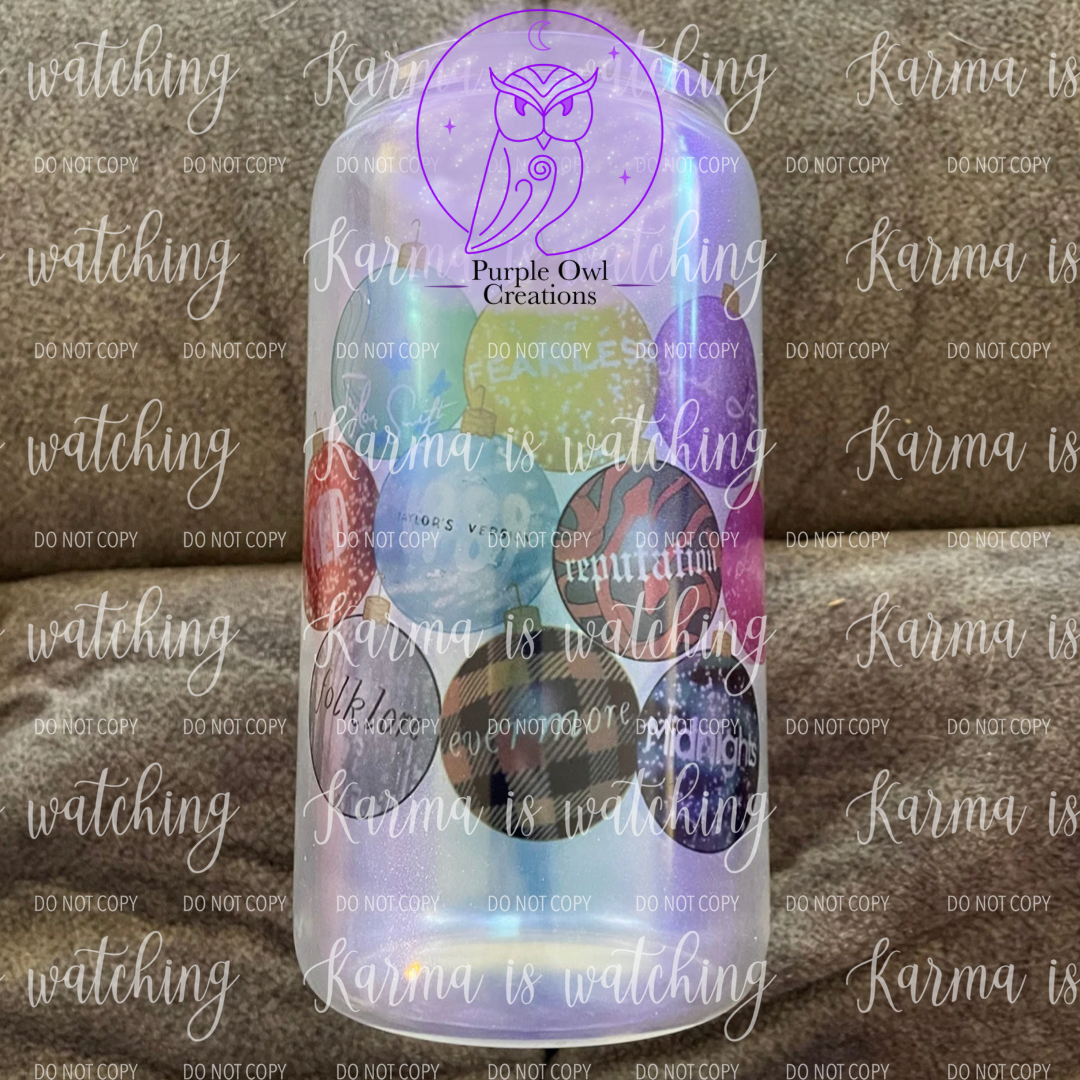 Christmas Tay 20oz Tumbler and 16oz Glass