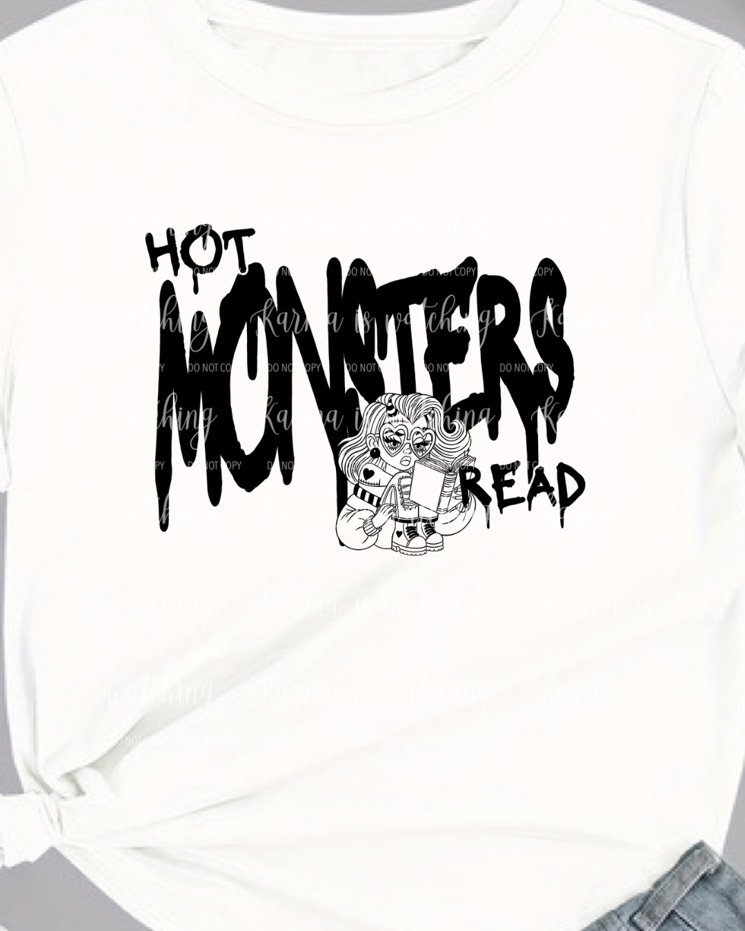 Hot Monsters Read Tee