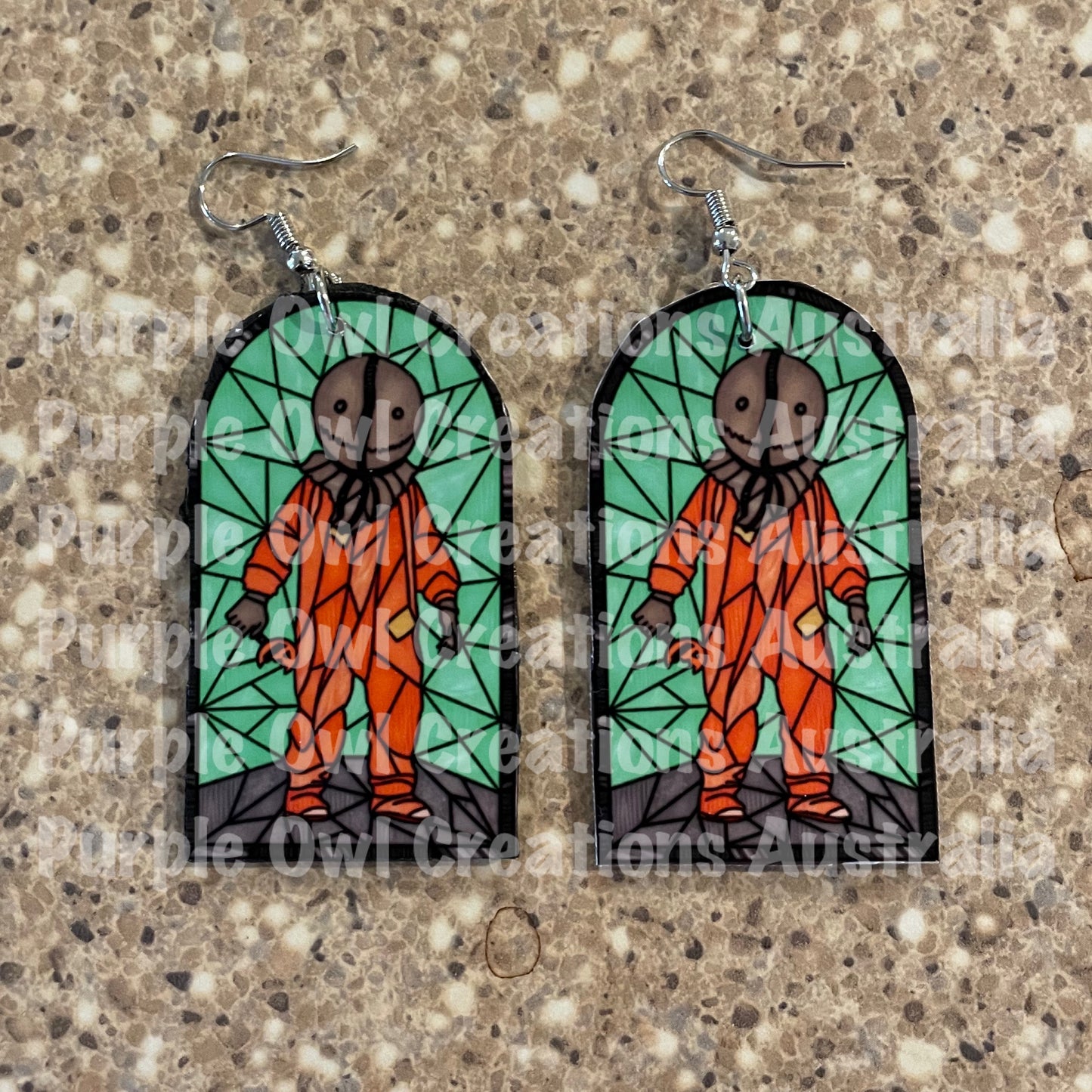 Earrings Inspired By Horror Stained Glass Windows