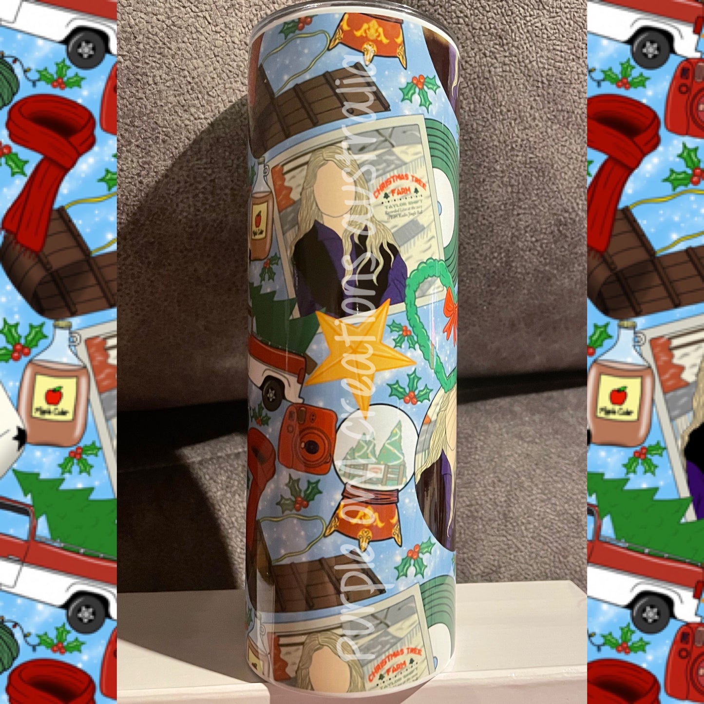 Christmas Tay 20oz Tumbler and 16oz Glass