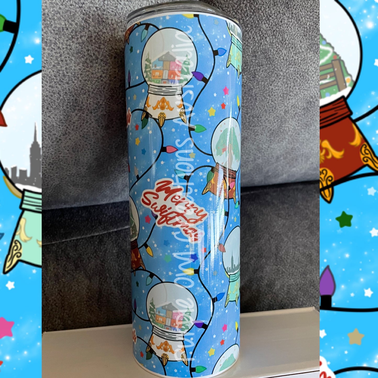 Christmas Tay 20oz Tumbler and 16oz Glass