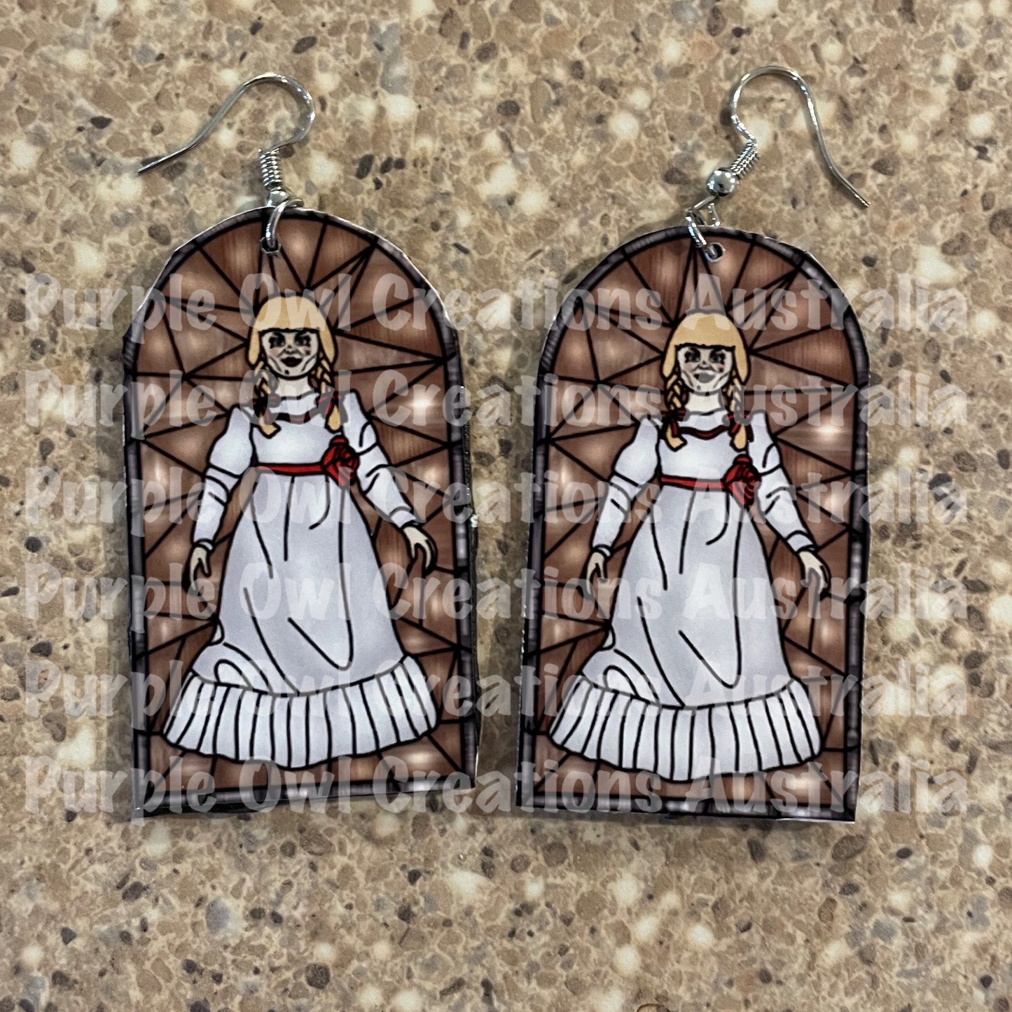 Earrings Inspired By Horror Stained Glass Windows