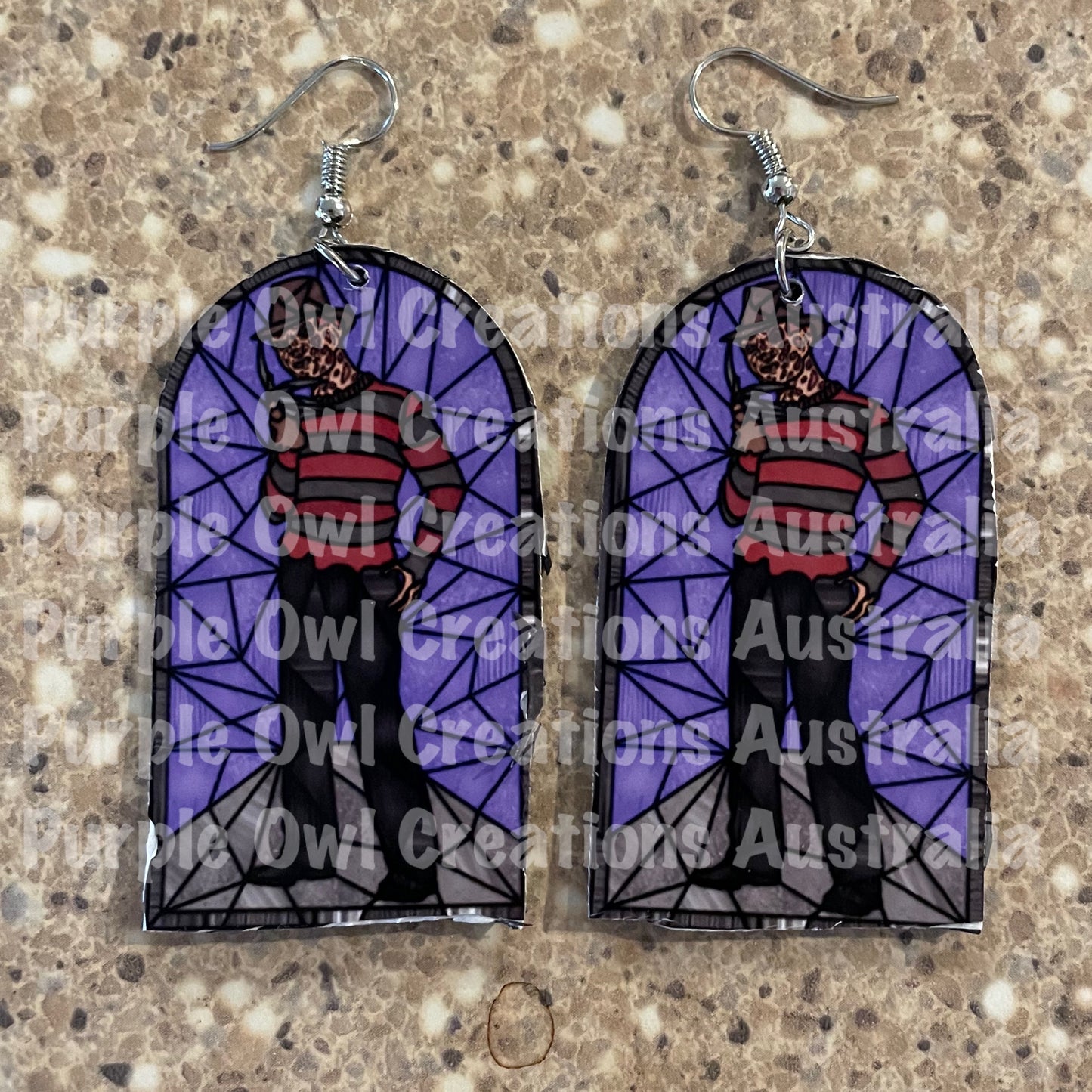 Earrings Inspired By Horror Stained Glass Windows