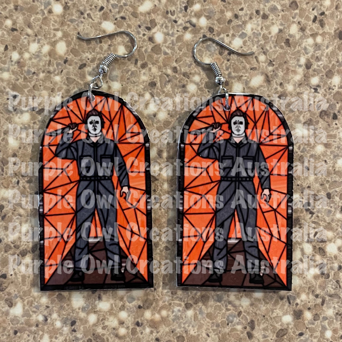 Earrings Inspired By Horror Stained Glass Windows