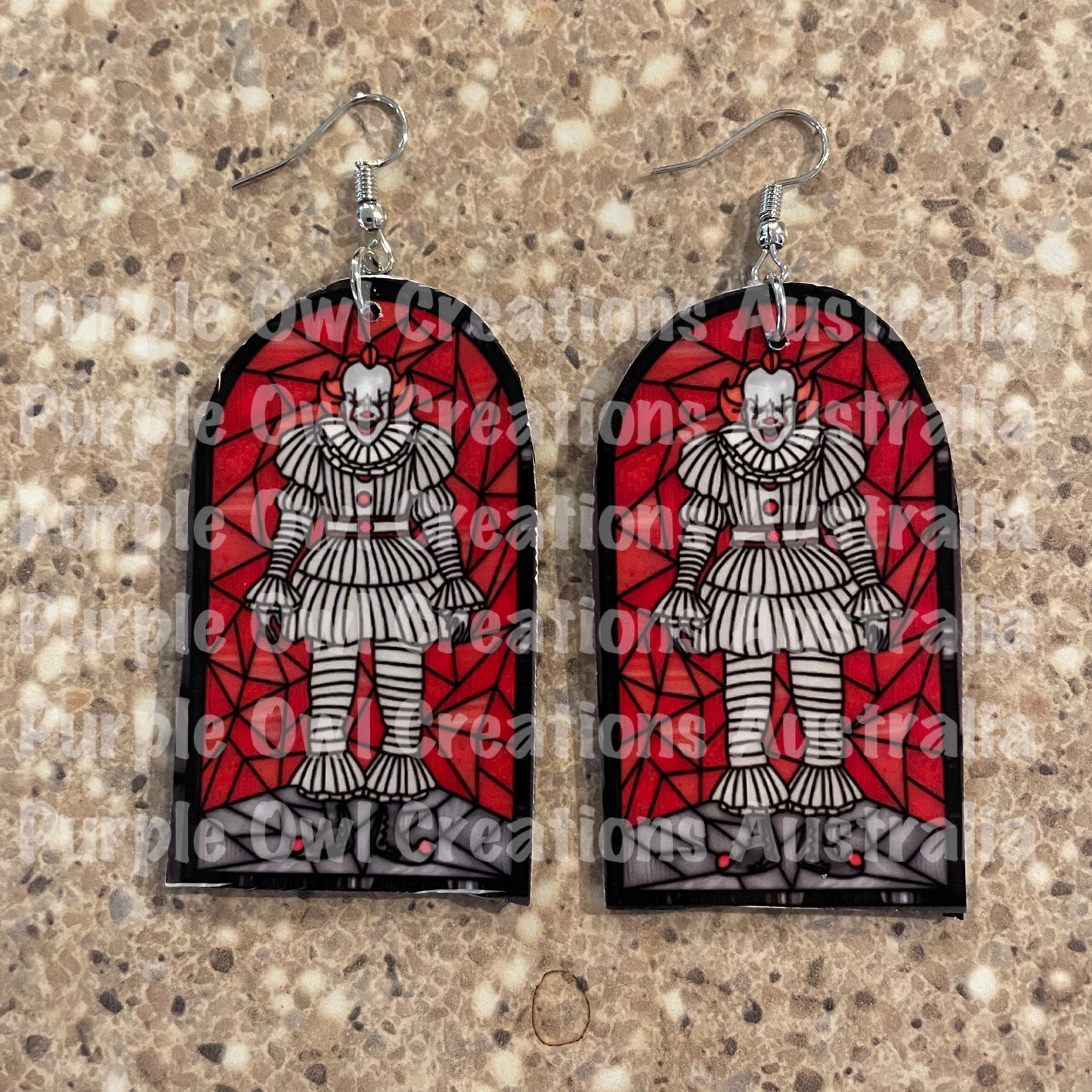 Earrings Inspired By Horror Stained Glass Windows