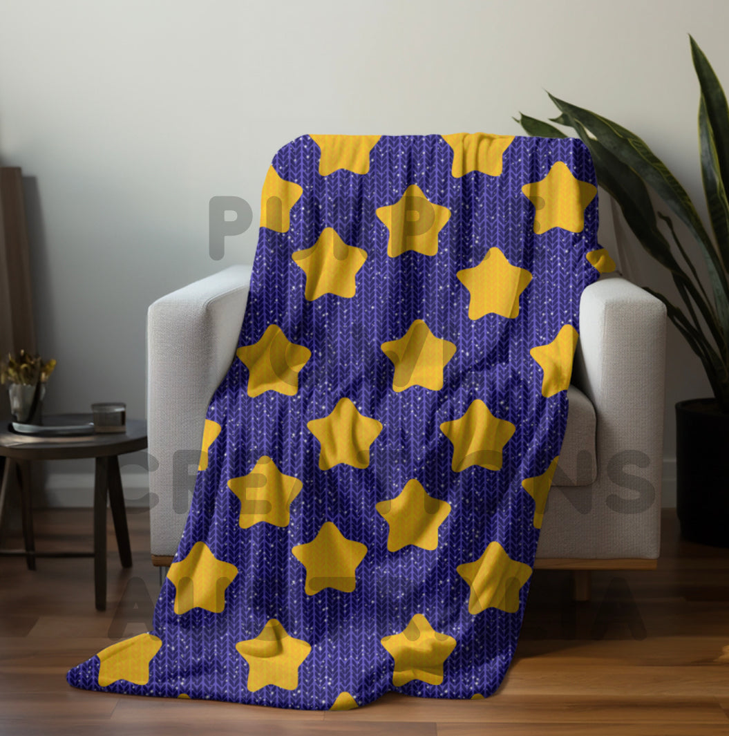 Blue Hair and Buttons Blankets