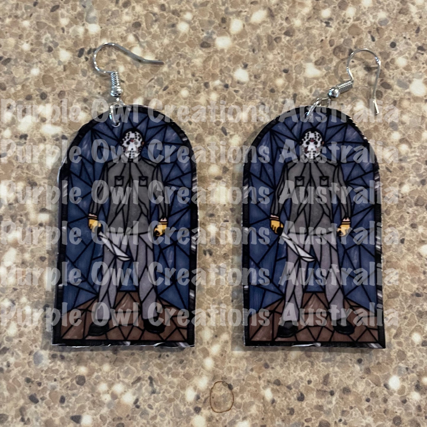 Earrings Inspired By Horror Stained Glass Windows