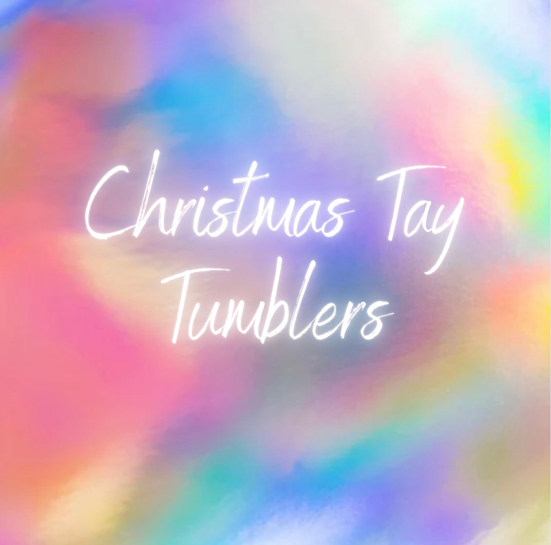 Christmas Tay 20oz Tumbler and 16oz Glass