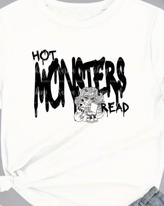 Hot Monsters Read Tee