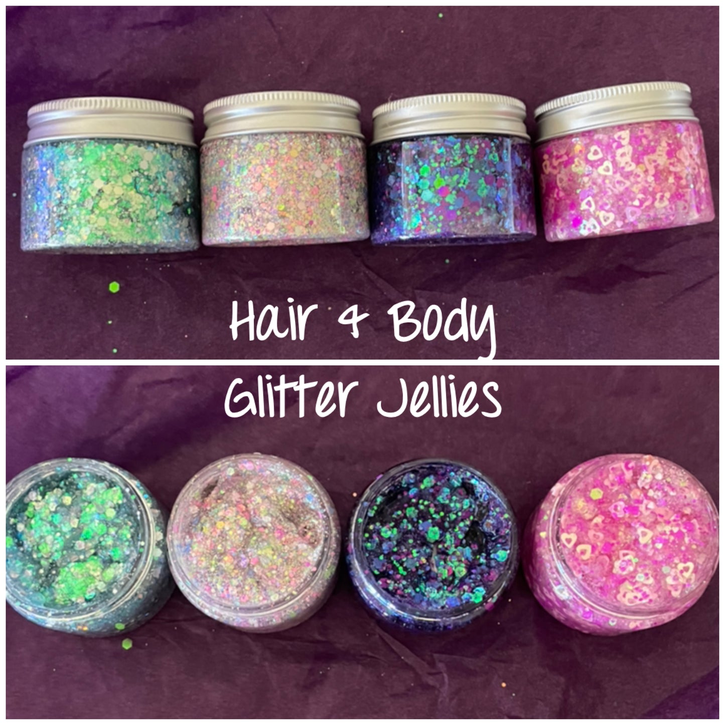 Hair & Body Glitter Jellies 50g