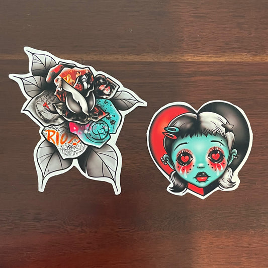 Emo 2 Piece Sticker Set