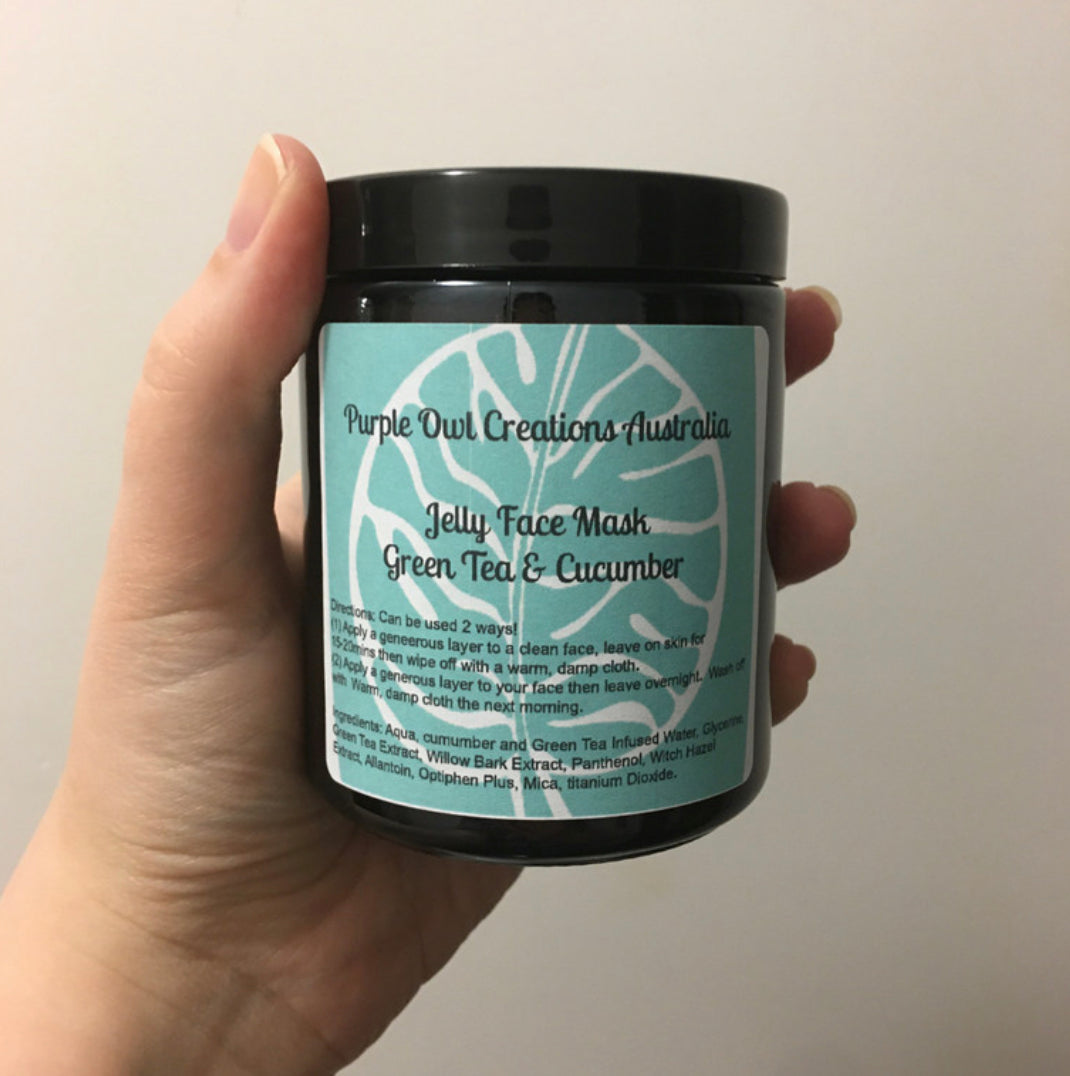 Green Tea and Cucumber Jelly Face Mask